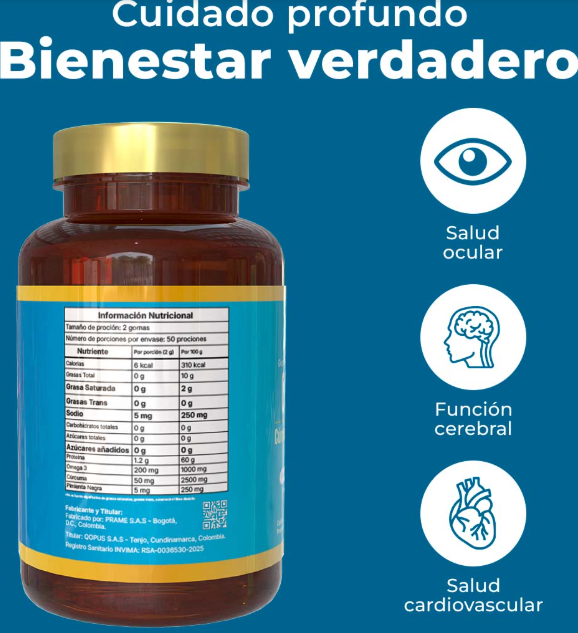 Omega3 Curcuma Y Pimienta Negra