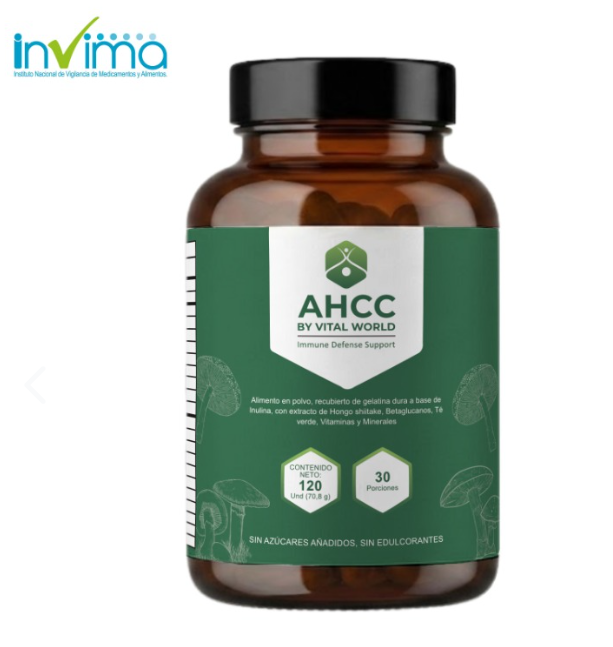 APOYO INMUNOLÓGICO MULTICOMPONENTE Y VITAMINICO  AHCC BY VITAL WORLD